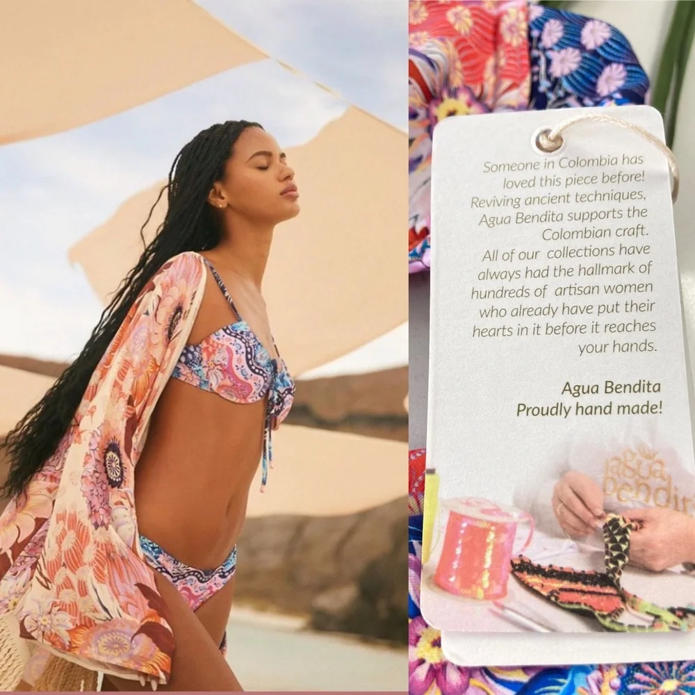 AGUA BENDITA Set - Freya Boreal Bikini Top & Lola Boreal Bottoms - L/M